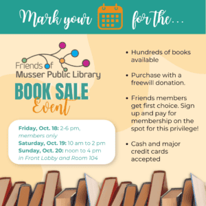 mark your calendar for book sale event